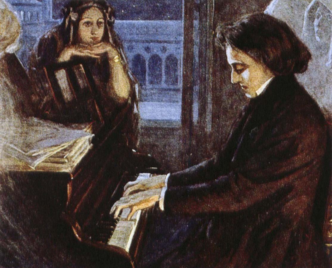 oscar wilde an artist s impression of chopin at the piano composing his preludes